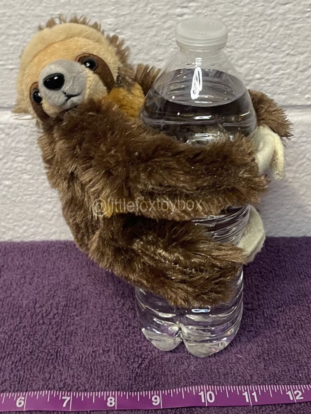 Costa Rica Sloth Plush Brown Cream Hook Loop Hands Feet Wrap Around Souvenir ESA